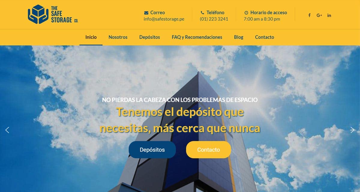 web de The safe storage co